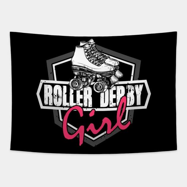 Roller Derby Girl Gift Tapestry by lateefo