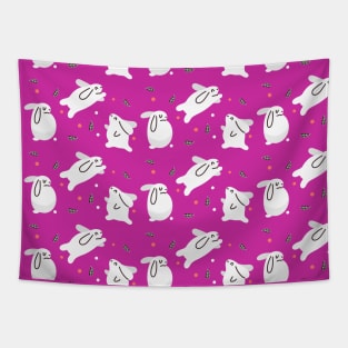 pink bunny pattern Tapestry