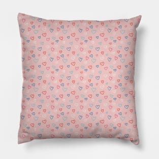 Bright Heart Outline Pattern Pillow