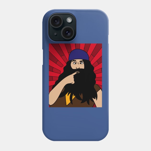 Crazy Long Beard Hipster Phone Case by flofin