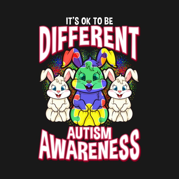 It's OK To Be Different Autism Awareness Bunnies by theperfectpresents