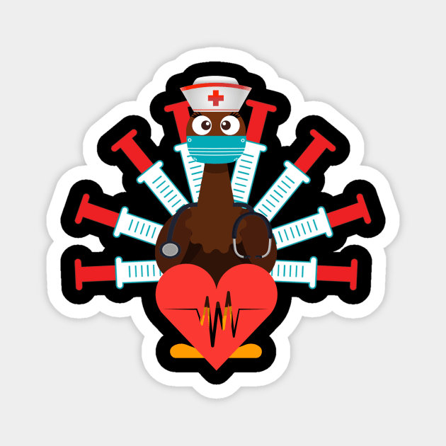 Thanksgiving nurse turkey Magnet by Flipodesigner