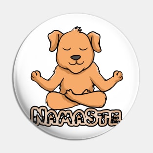 namaste dog yoga Pin