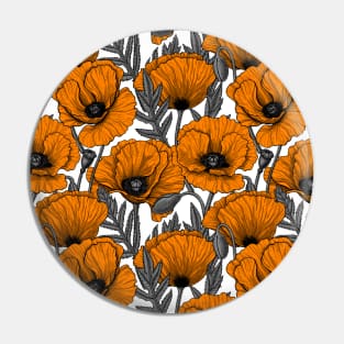 Orange poppy garden Pin