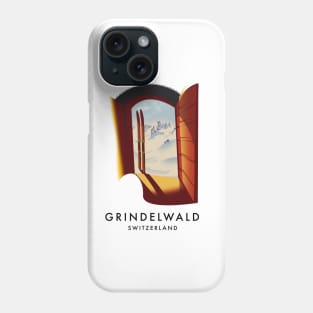 Grindelwald Switzerland ski poster. Phone Case