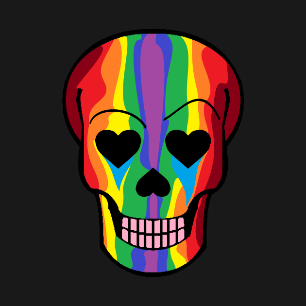 Loverboy Skull - Color Waves by Pellagrino