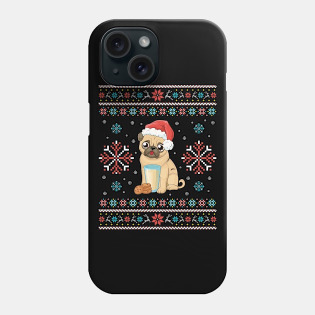 Not so Ugly Christmas Pug Merry Xmas Phone Case by aneisha