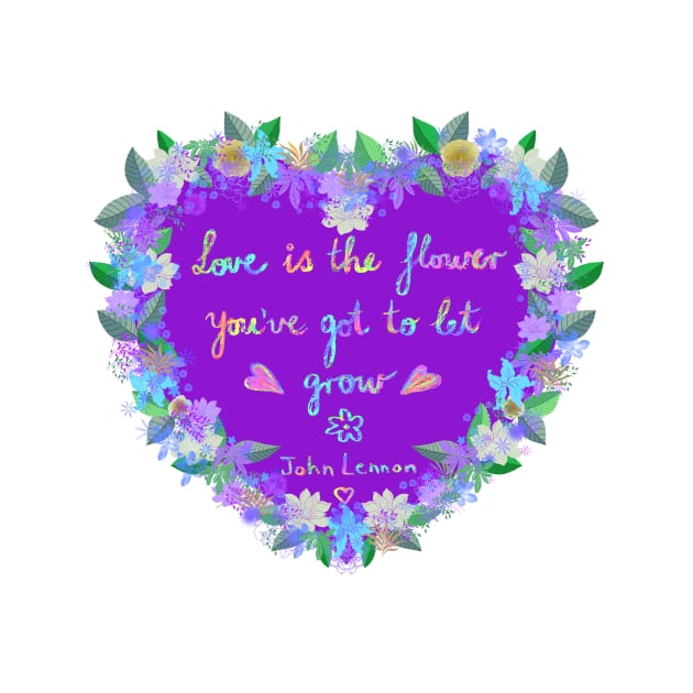 Love is the flower - purple by SoozieWray