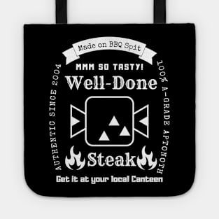 Well Done Steak Monster Hunter T-Shirt (White Version) Tote