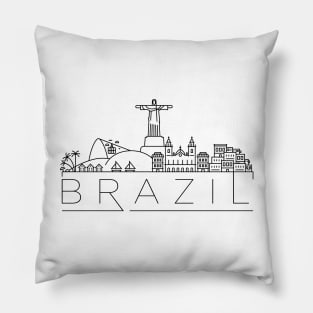 Brazil Minimal Skyline Pillow