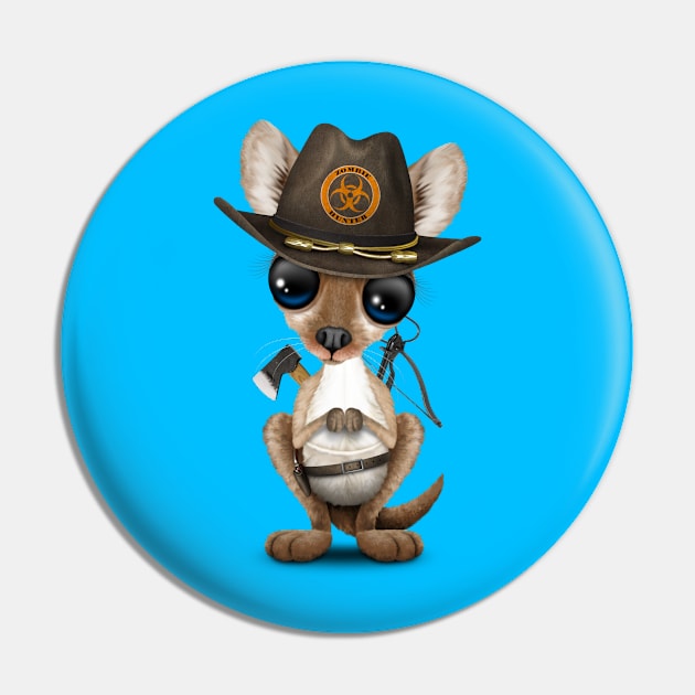 Baby Kangaroo Zombie Hunter Pin by jeffbartels