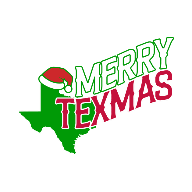 Merry Texmas State with Santa Hat by BRAVOMAXXX