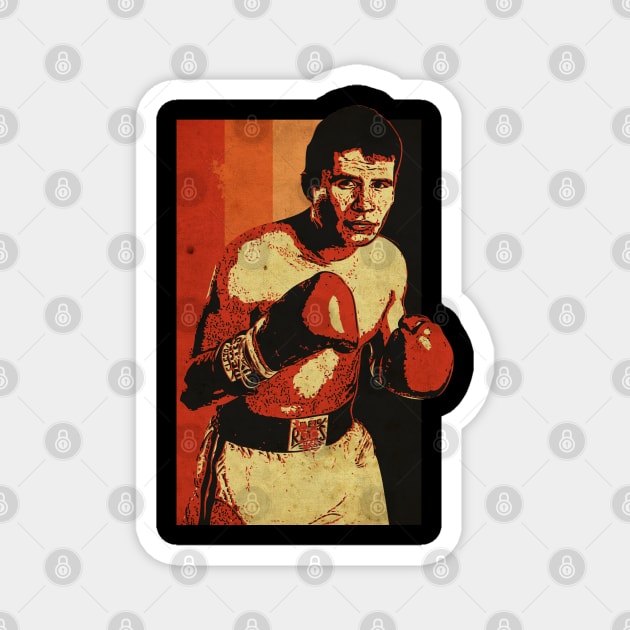 Vintage Boxing Magazine Magnet by CTShirts