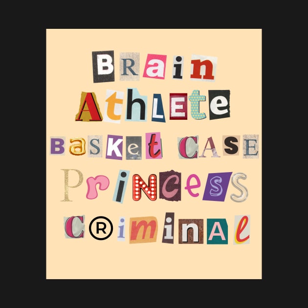 Brain Athlete Basket Case Princess Criminal Breakfast Club Print by madiwestdal