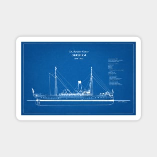 United States Revenue Cutter Gresham - AD Magnet