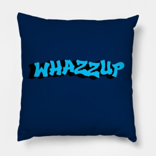 Whazzup Blue/Black Pillow