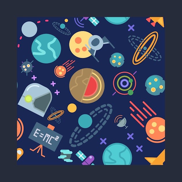 Astronomy Space Science Pattern - Physics Galaxy by MoPaws