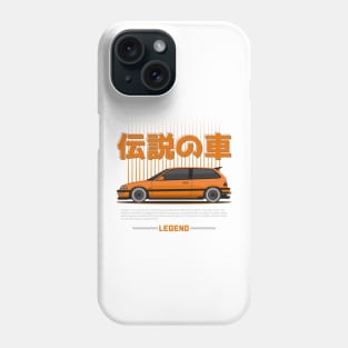 Midnight Racer Orange Kanjo EF JDM Phone Case