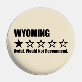 Wyoming One Star Review Pin