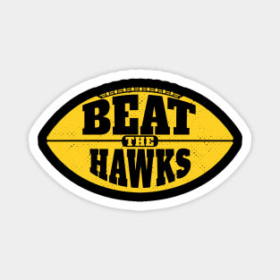 Beat the Hawks // Vintage Football Grunge Gameday Magnet