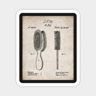 Brush Patent - Hair Stylist Beauty School Decor Art - Antique Magnet