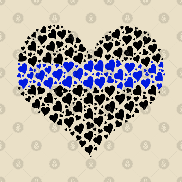 Hearts for the Thin Blue Line - Back the Blue in Black by SeaStories