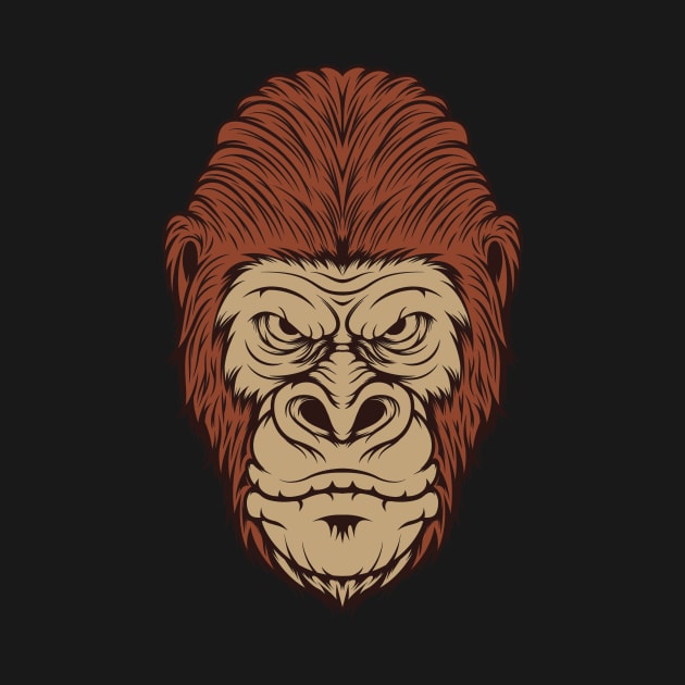 Vintage Angry Gorilla by JagatKreasi