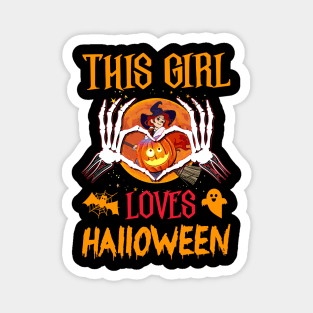 Girls love Halloween Magnet