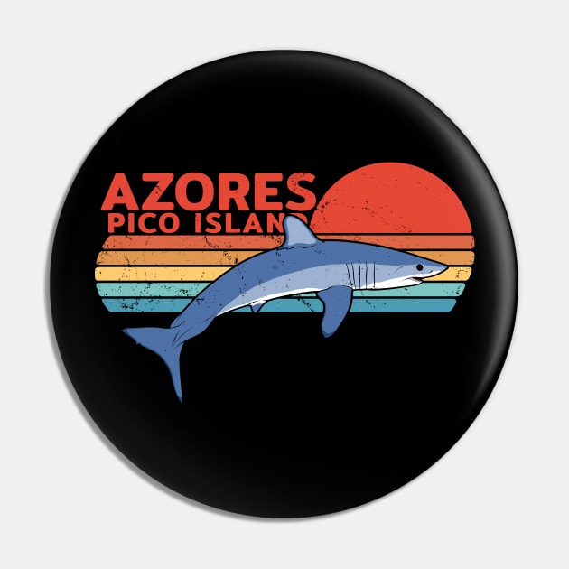 Mako Shark Azores Shark Diving Pin by NicGrayTees