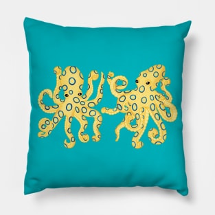 Blue-Ringed Octopi Pillow