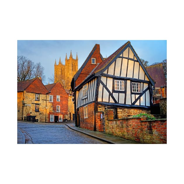 Lincoln Cathedral and the Crooked House by galpinimages