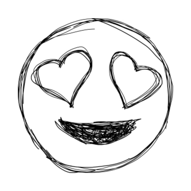 Dark and Gritty Smiley Face with Heart Eyes by M.T. Stewart