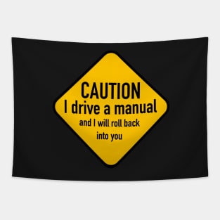 Manual Bumper Sticker Tapestry