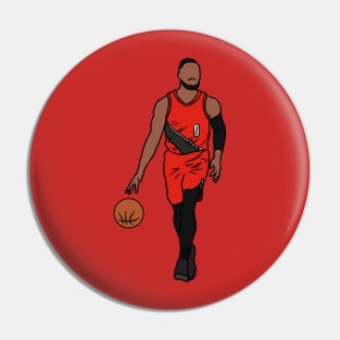 Damian Lillard Dribbling Pin