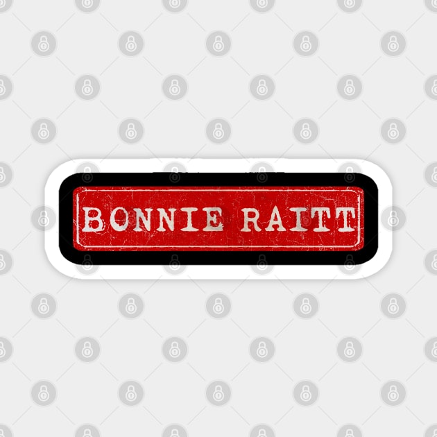 vintage retro plate Bonnie Raitt Magnet by GXg.Smx