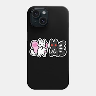 Butterfly and mothman kitty Phone Case