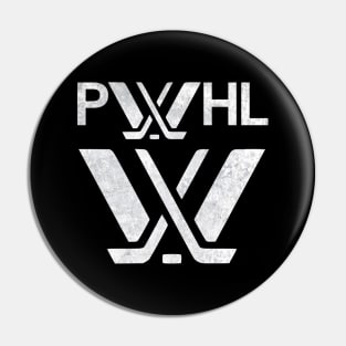 PWHL Distressed white effect Pin