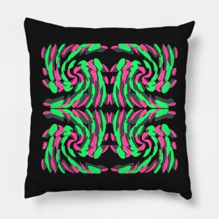 Motif in Green and Red Pillow