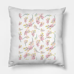 Pink Flower Pattern Pillow