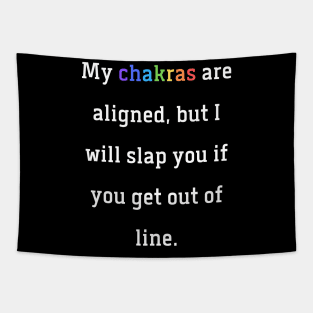 Funny Chakra colours design to get you smiling Tapestry