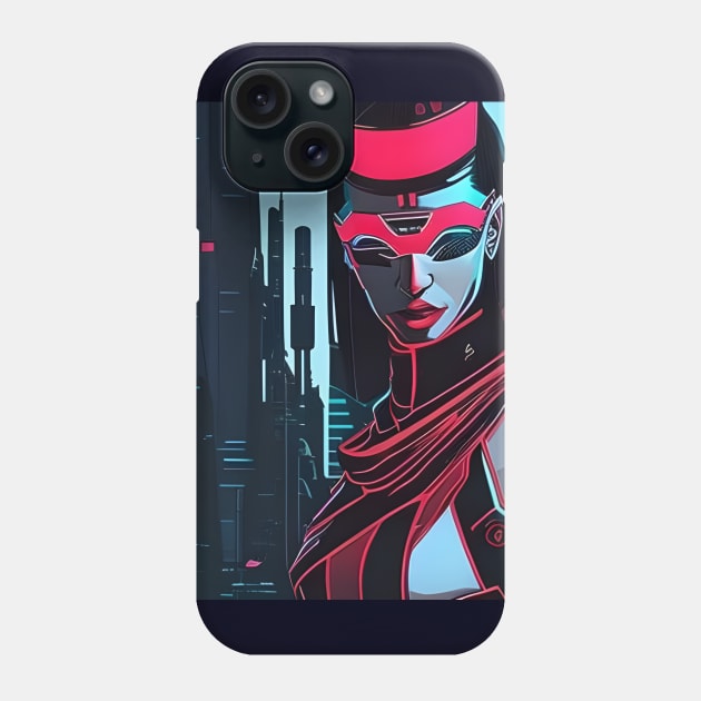 Cyberpunk Hotties (34) - Beautiful Sci fi Women Phone Case by TheThirdEye