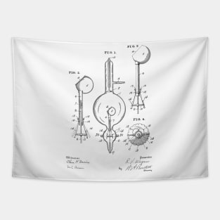 Vacuum Tube Vintage Patent Hand Drawing Tapestry