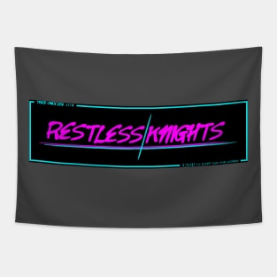 Restless Knights V1 (Black background) Tapestry