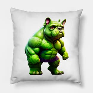 Frenchie in Fun Monster Attire Pillow