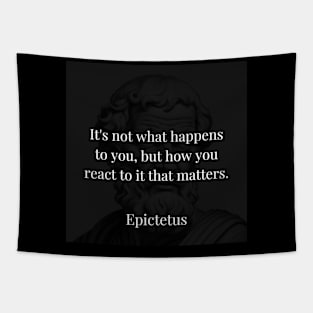 Epictetus's Wisdom: The Power of Reaction over Circumstance Tapestry