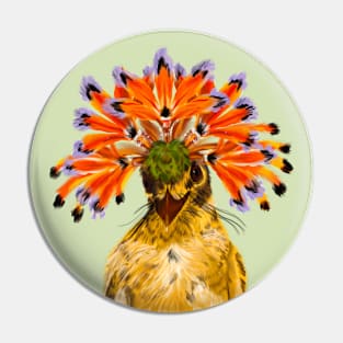 Royal Flycatcher + Scaevola Aemula Pin