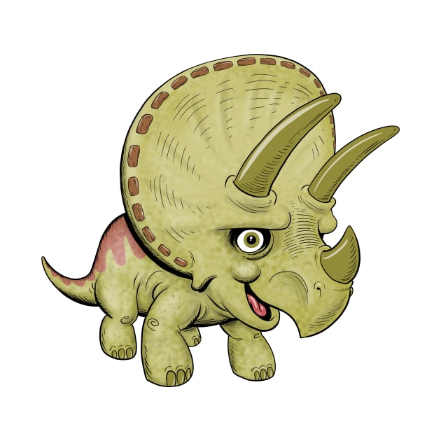 Cute Triceratops by Lines