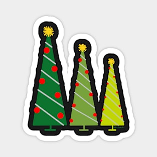 Christmas Tree Trio Magnet