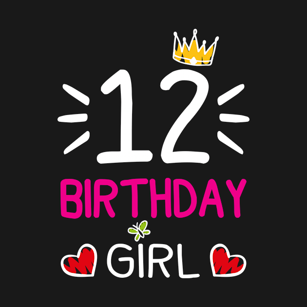 Kids 12th Birthday Girl Crown Princess by printedartings