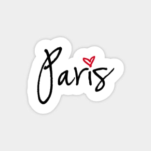 Paris with red heart Magnet